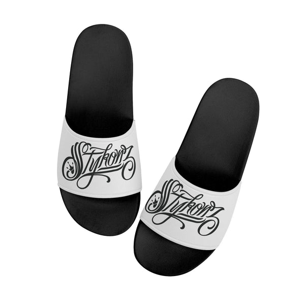 9TZ Slipkonz | Slides feat Black Scriptkonz | Hip - Hop Streetwear Slides - Stykonz Graffiti Streetwear